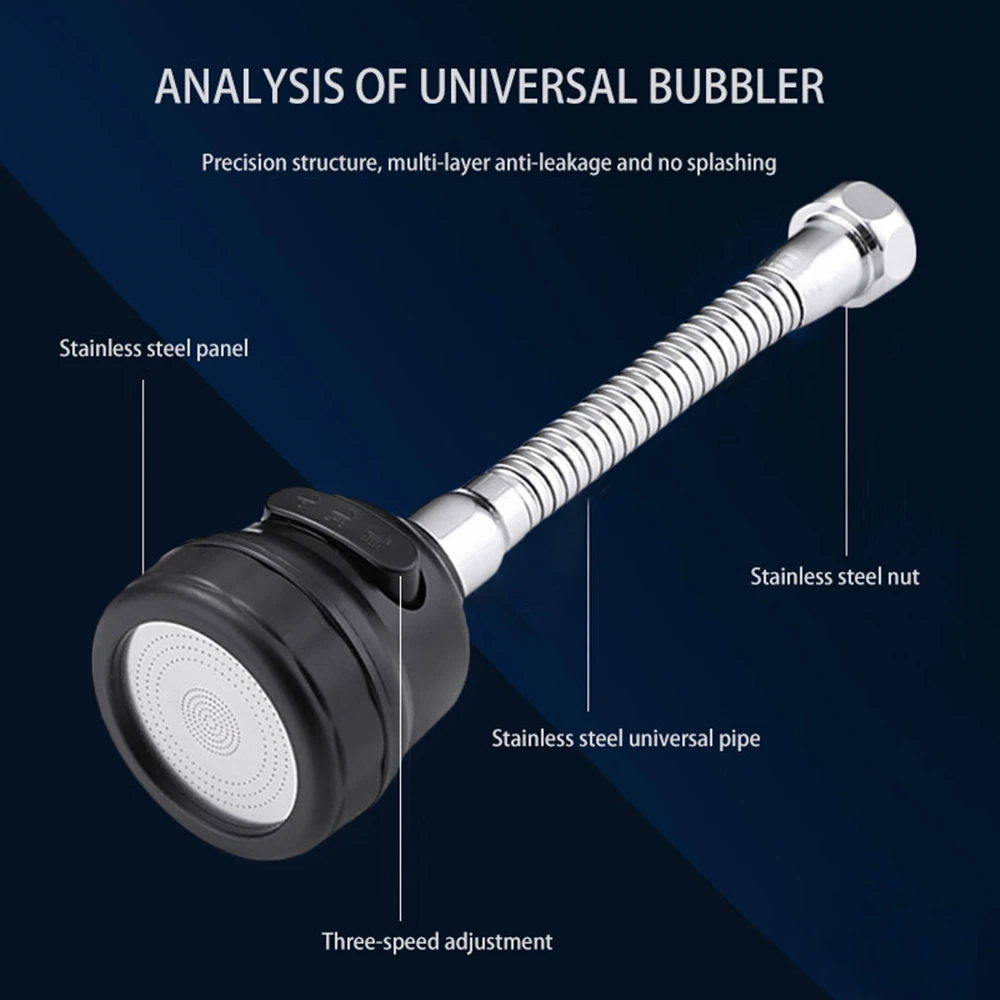 360 Degree Swivel Kitchen Faucet Aerator Adjustable 2/3 Modes Sprayer Filter Diffuser Bath Water Saving Tap Mixer Faucets Nozzle faucet aerator