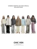 CHIC VEN Women Pants New Elastic Waist Drawstring Sports Loose Female Trousers Plush Full Long Thick Pant Autumn Winter 2024 3