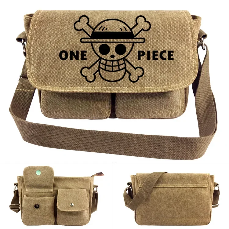 

One Piece Canvas One Shoulder Messenger Bag Luffy One Shoulder Bag Logo Student School Bag Backpack Casual Bag Children's Gifts