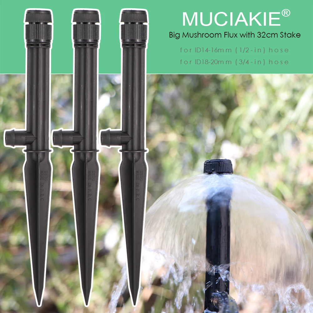 10pcs 32cm Big Drip Emitters Bubbler With 1/2'' 3/4'' Barb 360 Degree