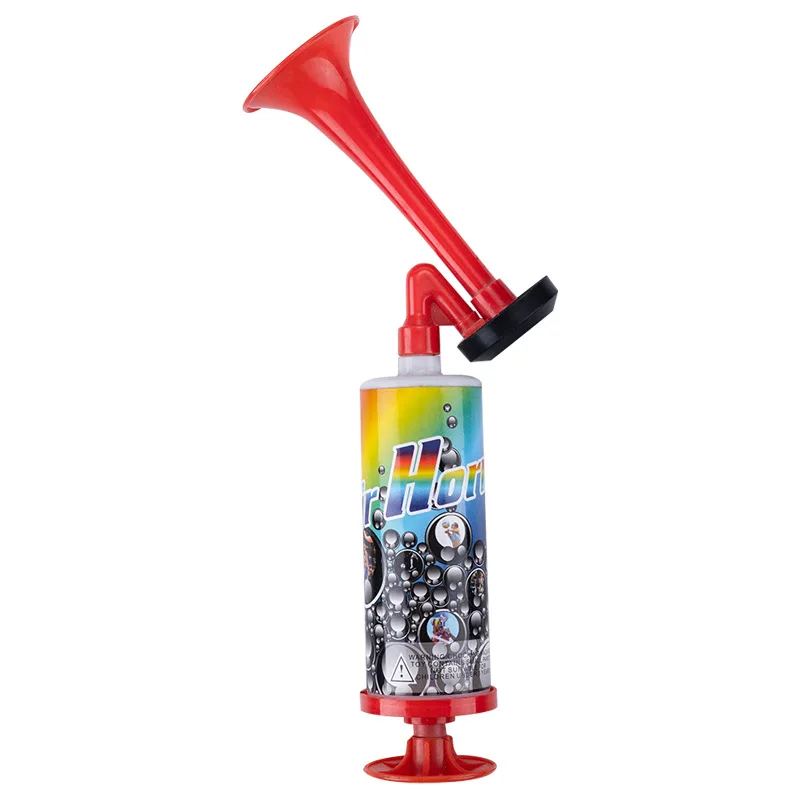 Air Pressure Trumpets Reusable Handheld Air Horn Portable Mini Handpush Pump Horn for Boating Sports Events Birthday Parties