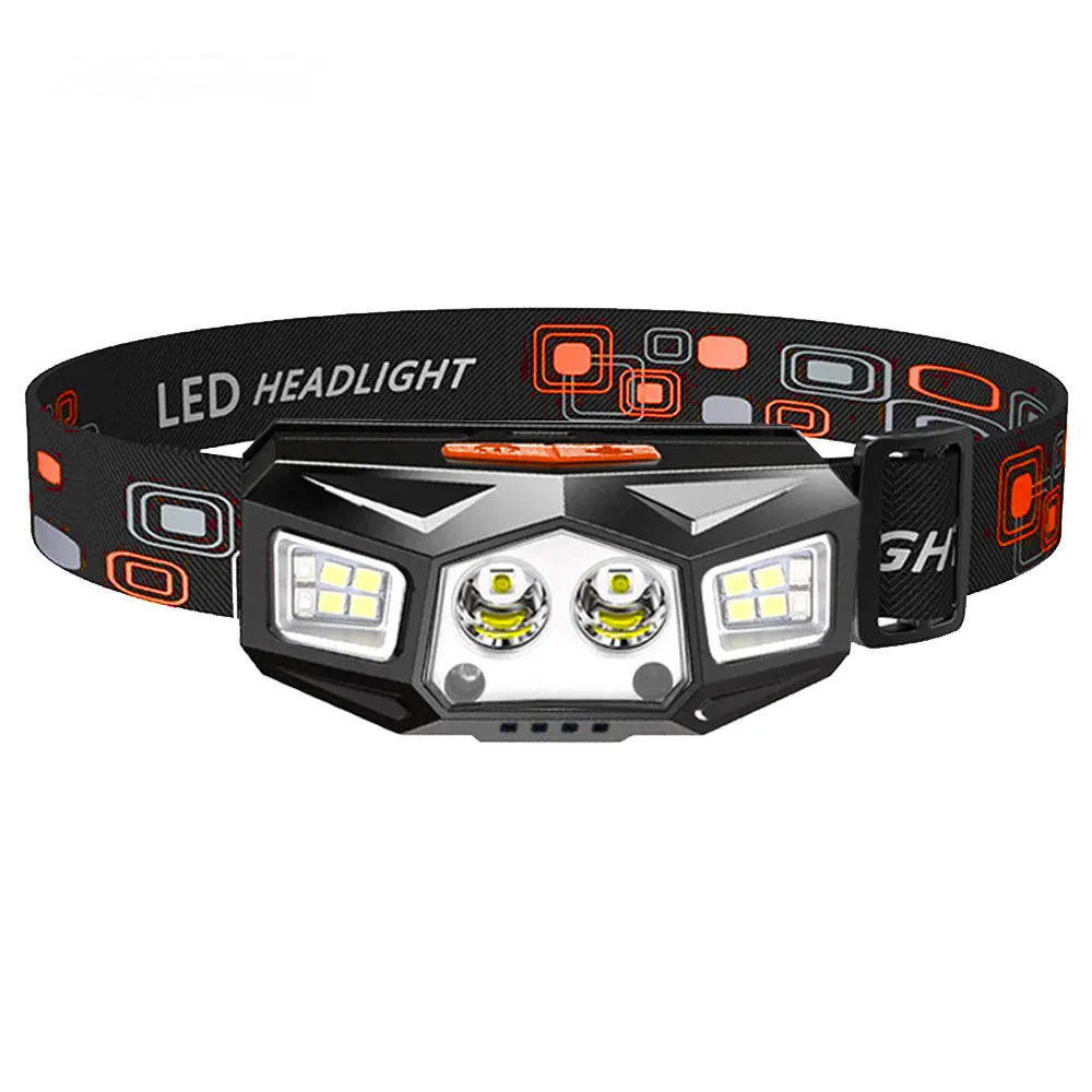 

Mini LED Headlamp 1000LM With Body Motion Sensor USB Rechargeable Headlight white red Mode Camping Flashlight Head Light Lamp