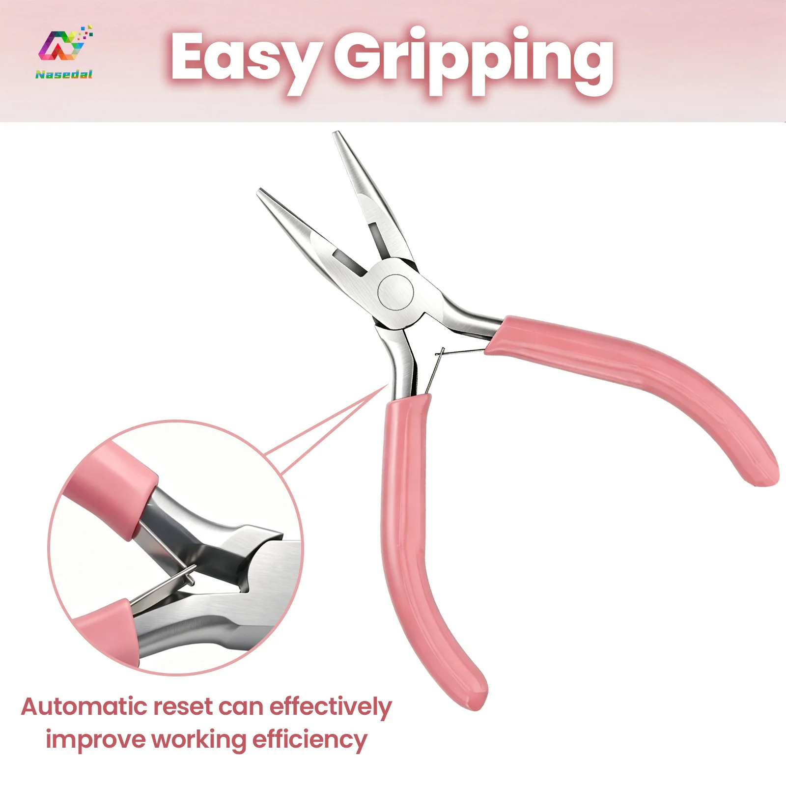 8pcs Jewelry Making Beading Tool Kit with Pliers Scissors DIY Craft Tools for Handmade Ornament Fashion Accessory Making Repair - 3