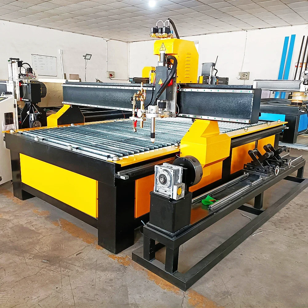 New Business Metal Steel Cutting Machine 0-35mm China Huayuan Plasma 120A 200A Steel Plasma Cutting Machine For Metal Tube 3