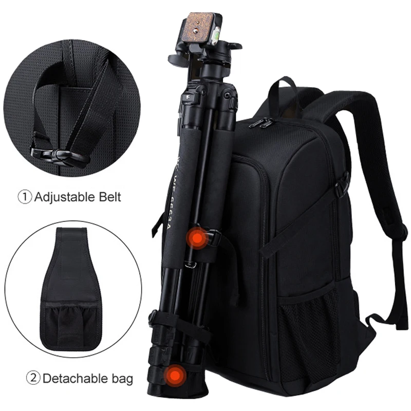 Pro Camera Rugzak - DSLR-tas met laptopvak, statiefdrager