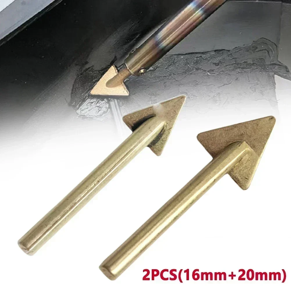 16mm/20mm Plastic Repair Triangular Copper Smoothing Head Soldering Iron Head Leather For 60 Watt Plastic Welding Kit 2pcs soldering iron tips,plastic welding head