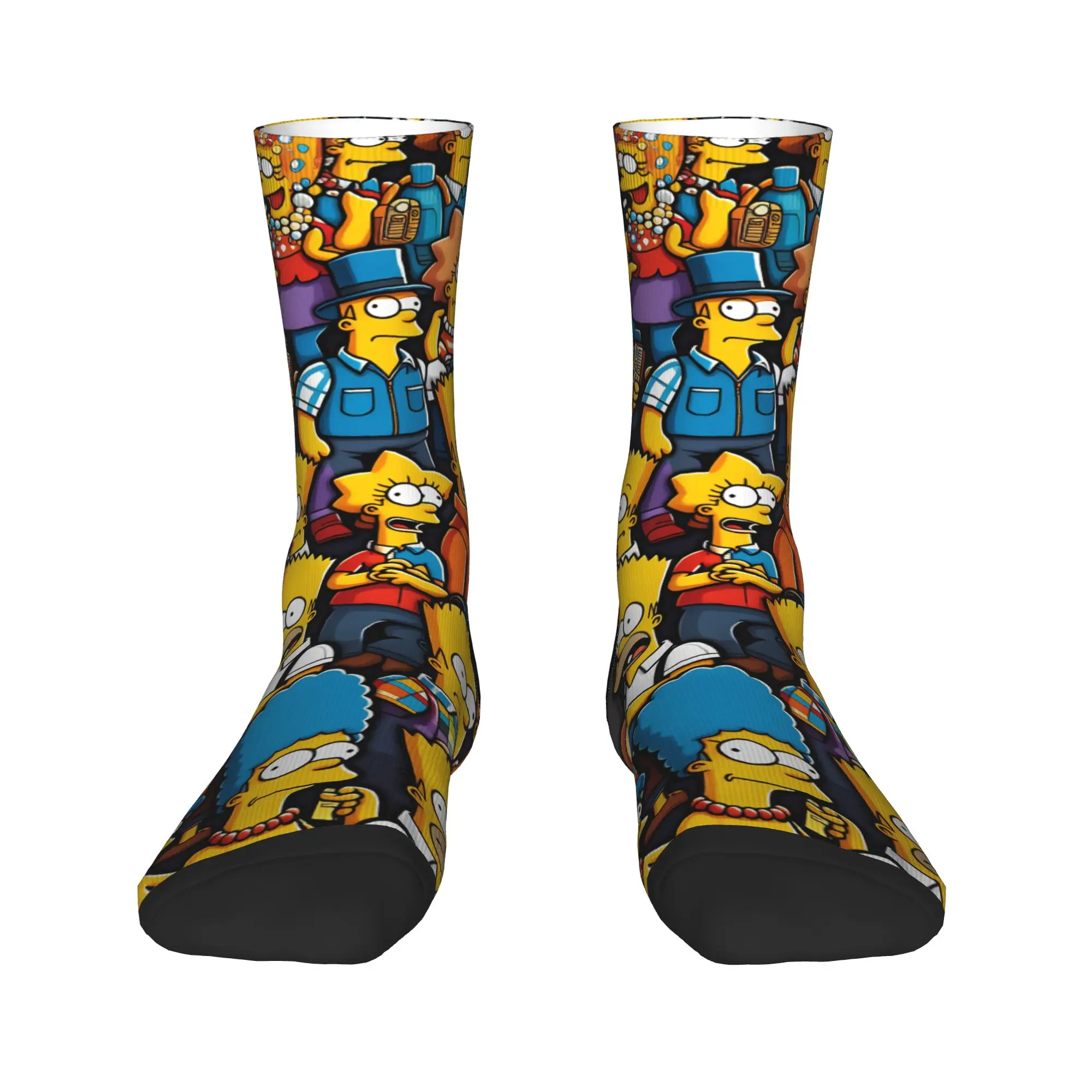 Whimsical Cartoon Character Crew Socks - Autumn Fashion Non-Slip Sports Socks