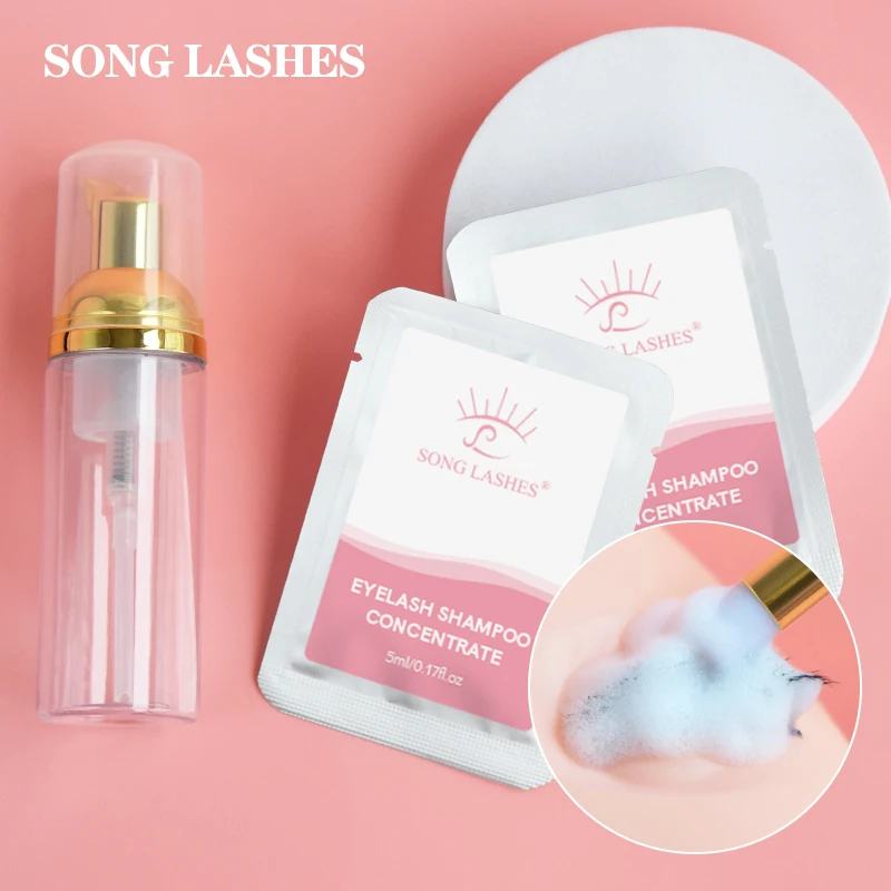 Song Lashes Lash Shampoo+empty Shampoo Bottle Concentrate Lash Bath