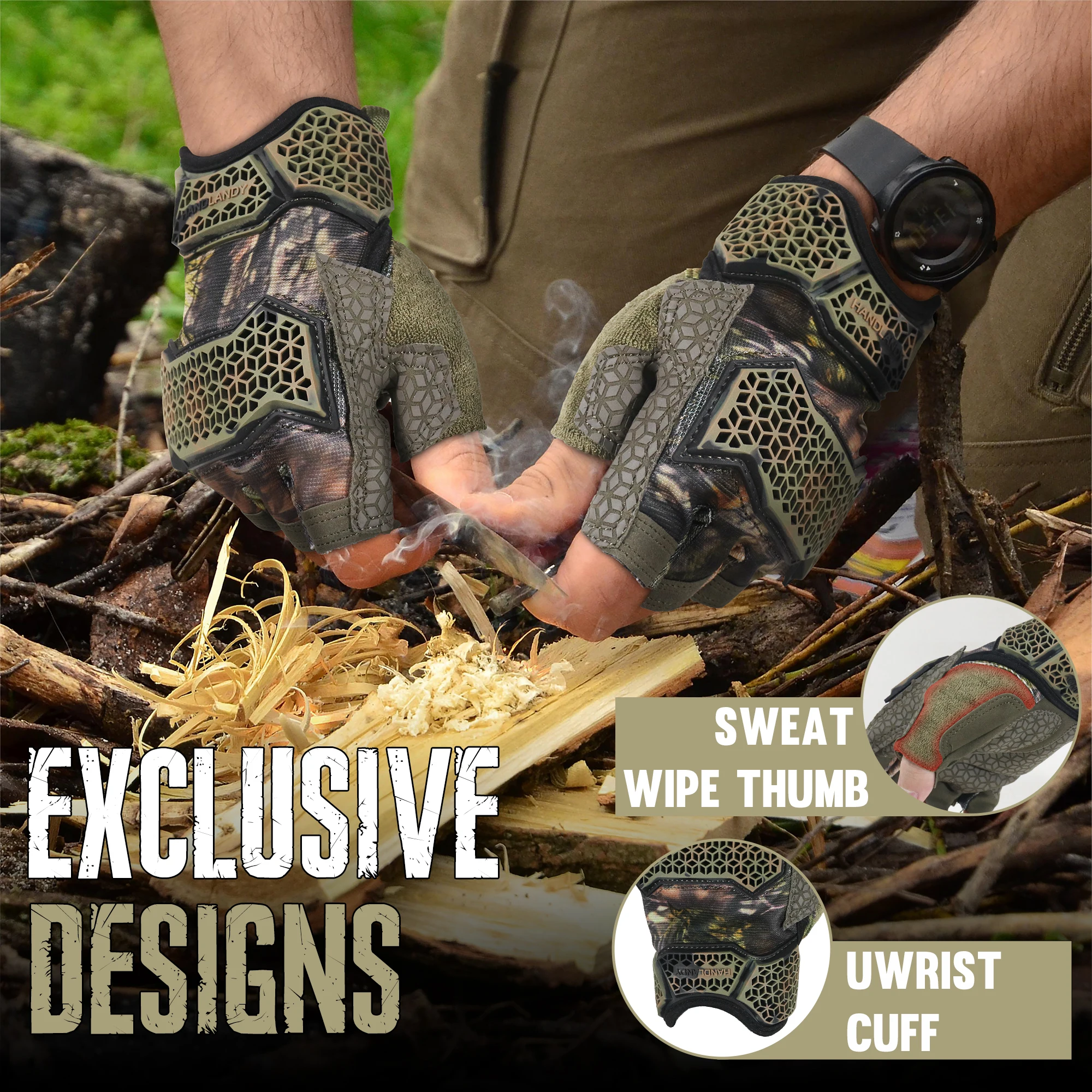 Fingerless Outdoor Hunting Tactical Gloves for Men work gloves,tactical gloves,protective gloves
