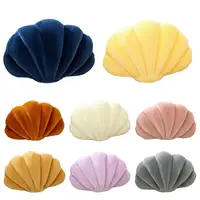 Shell-Shaped Pillow Soft Seashell Bed Sofa Cushion Velvet Stuffed Pillow Cushion Mermaids Fairy Princess's Home Room Decoration 2