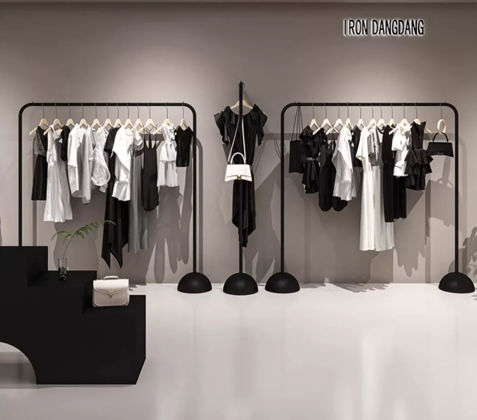 Suspended Boutique Hanging Racks Clothing Store Hanger Display