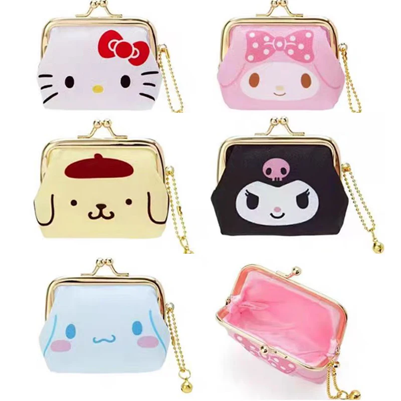 

Cartoon Sanrio Mini Zero Wallet Kawaii Hello Kitty Kuromi Cinnamoroll Mymelody Anime Key Multifunctional Card Bag Holiday Gift