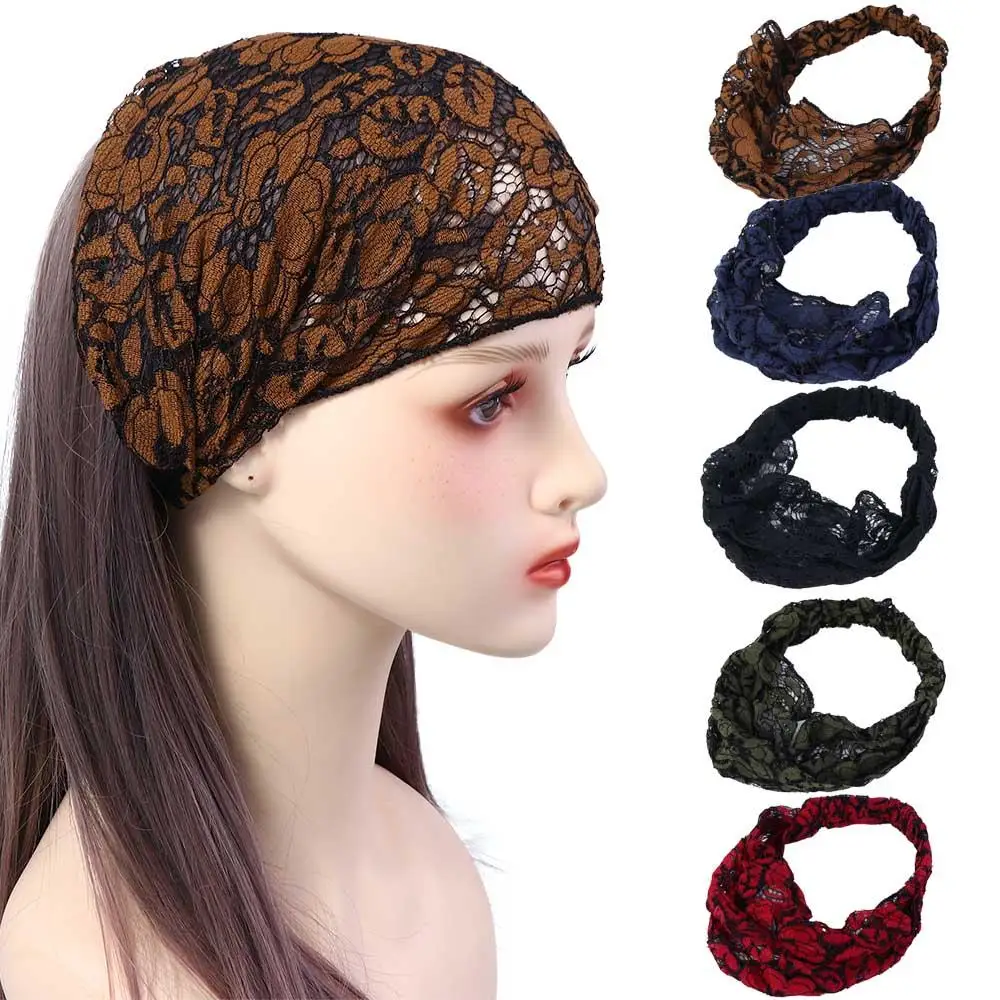 

Простой винтажный подарок кружевная ткань для мытья лица Женская повязка для волос широкая повязка на голову головной убор в Корейском стиле повязка для волос