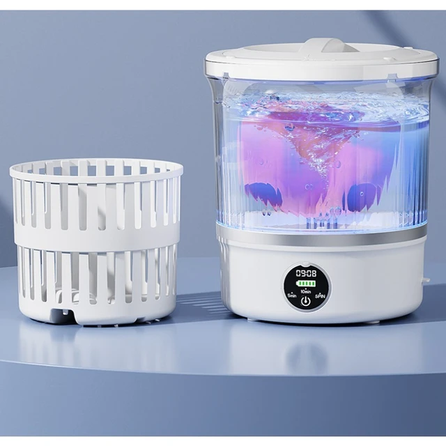 3L Mini Machine à laver Portable maison vêtements chaussettes sous-vêtements nettoyage Machine à laver voyage Machine à laver avec séchage rotatif 1