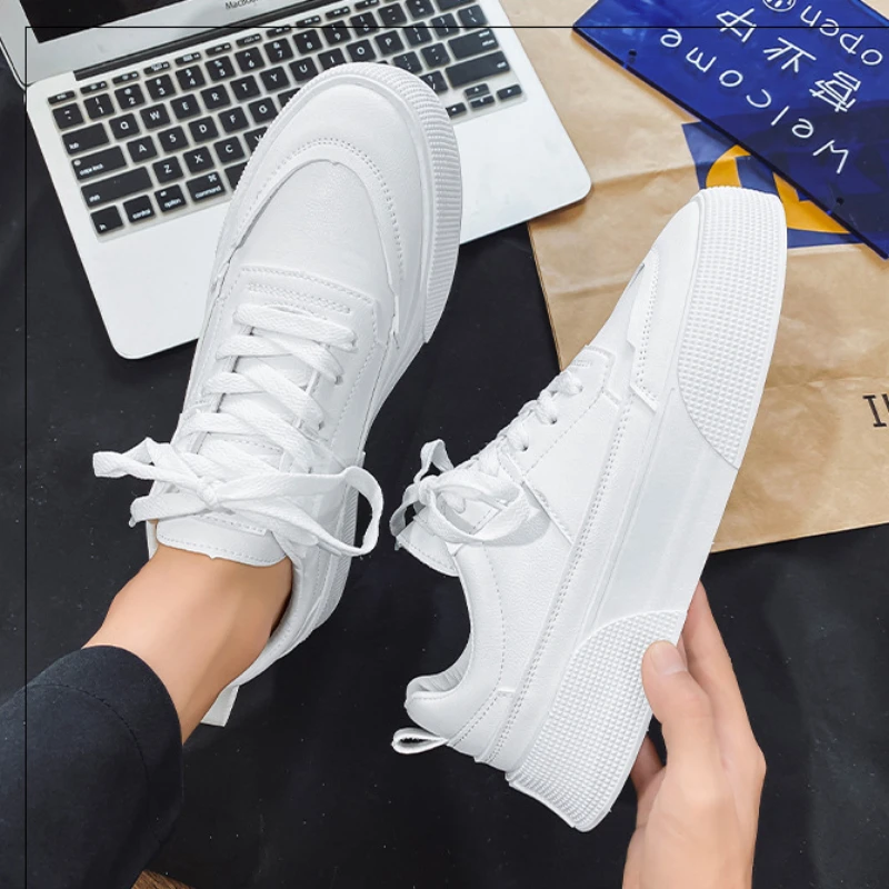 

WTEMPO Women's Casual Shoes Fashion Non-slip Sports Shoes Breathable Running Sneakers Mesh Masculino Lace-up Flat White Shoes