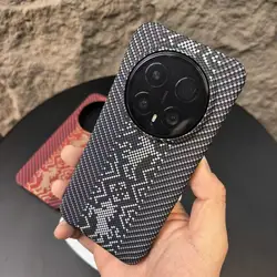 Premium Shockproof Slim Frameless Cooling Phone Case with Luxury Kevlar Carbon Fiber Design - Honor Magic8 (Black)