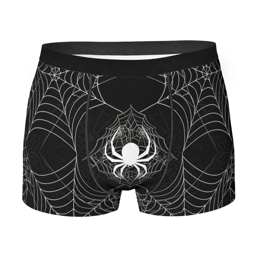 

Spider Animals Goth Cobweb Spider Pattern Underpants Homme Panties Male Underwear Sexy Shorts Boxer Briefs