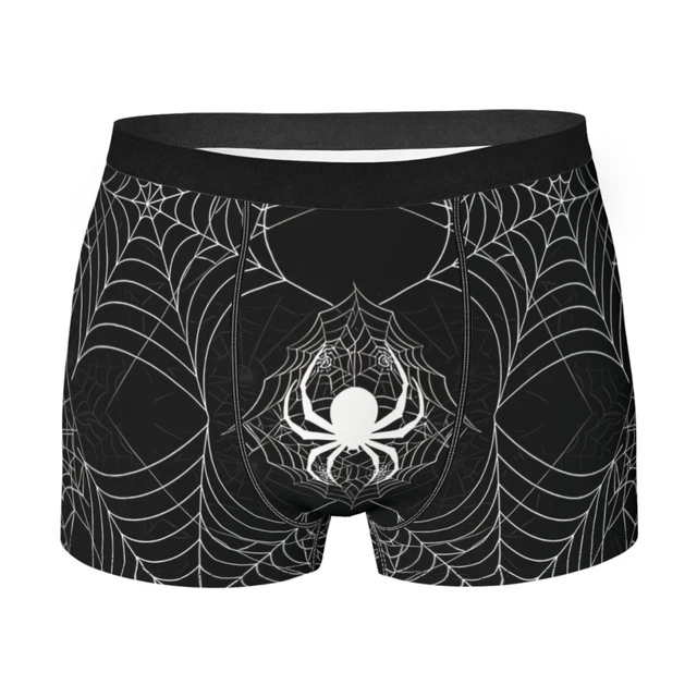 Spider Animals Goth Cobweb Spider Pattern Underpants Homme Panties