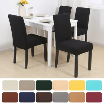 1/2/4/6 pezzi fodera per sedia in tinta unita fodere elastiche fodere per sedie per cucina sala da pranzo banchetto di nozze casa spandex elasticizzato 1