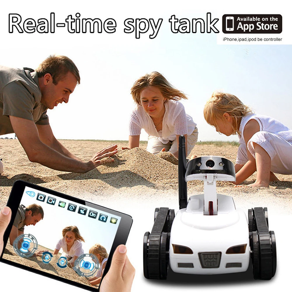 EBOYU 272 Wifi Mini i-spy RC Tank Car RC Camera Cars HappyCow 777-272 with 30W Pixels Camera for iPhone iPad iPod Controller 2