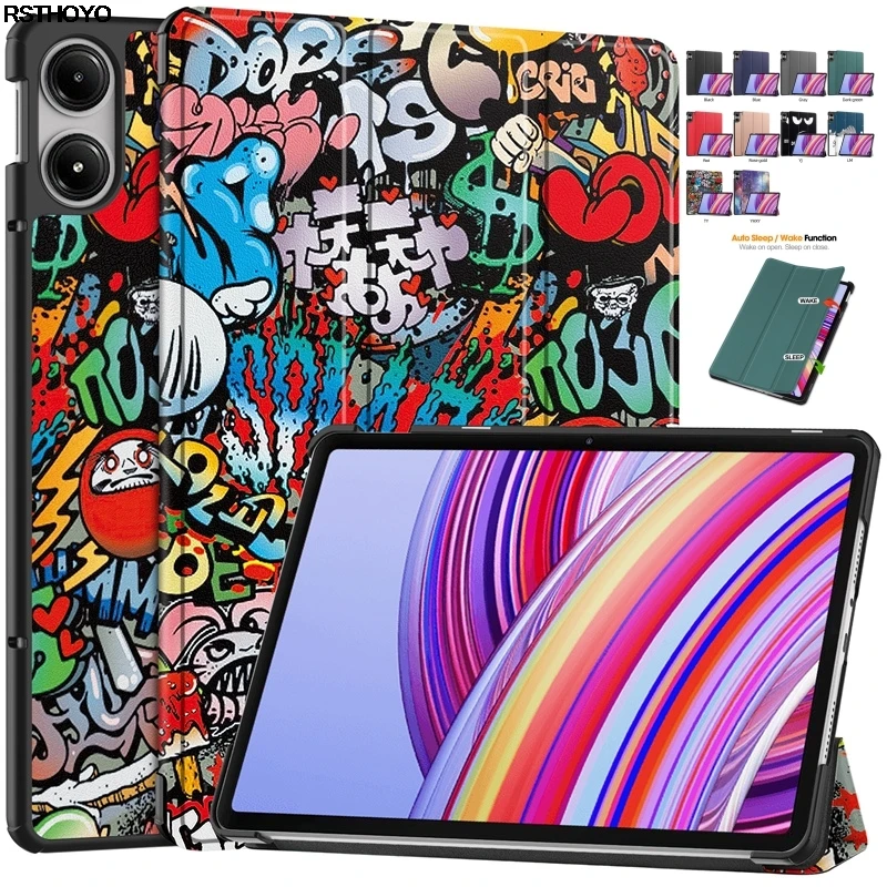 Cute PU Leather Tri-Folding Magnetic Stand Cover