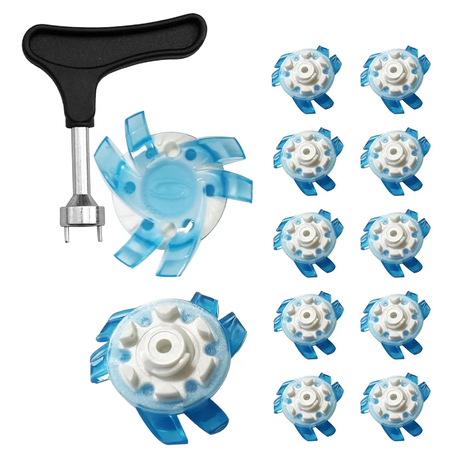 Spikes for Golf Shoes Golf Cleat Shoe Spikes Anti Slip Footwears Convenient Quick Twist Golf Spikes Golf Cleats Wrench Screw