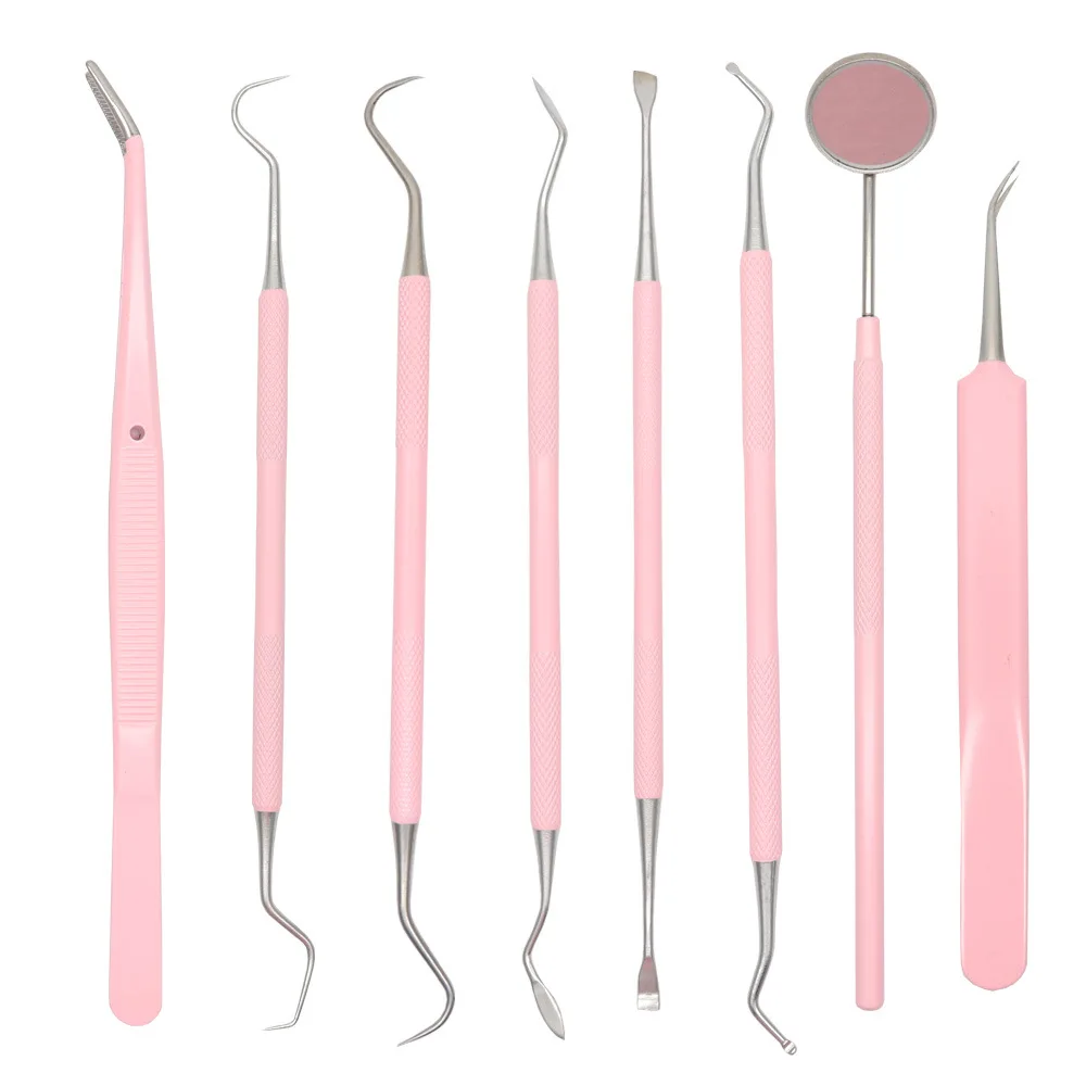 1Pcs Dental Instruments Tooth Cleaning Tools Mouth Mirror Probe Hook ...