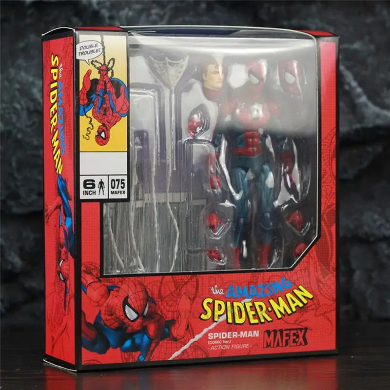 thumbnail image 1 of Figuras de Spiderman Mafex 075 de Marvel de 6 pulgadas Figura de acción de The Amazing Spider Man Mafex 075 Modelos coleccionables Juguetes Regalos navideños, 1 of 5