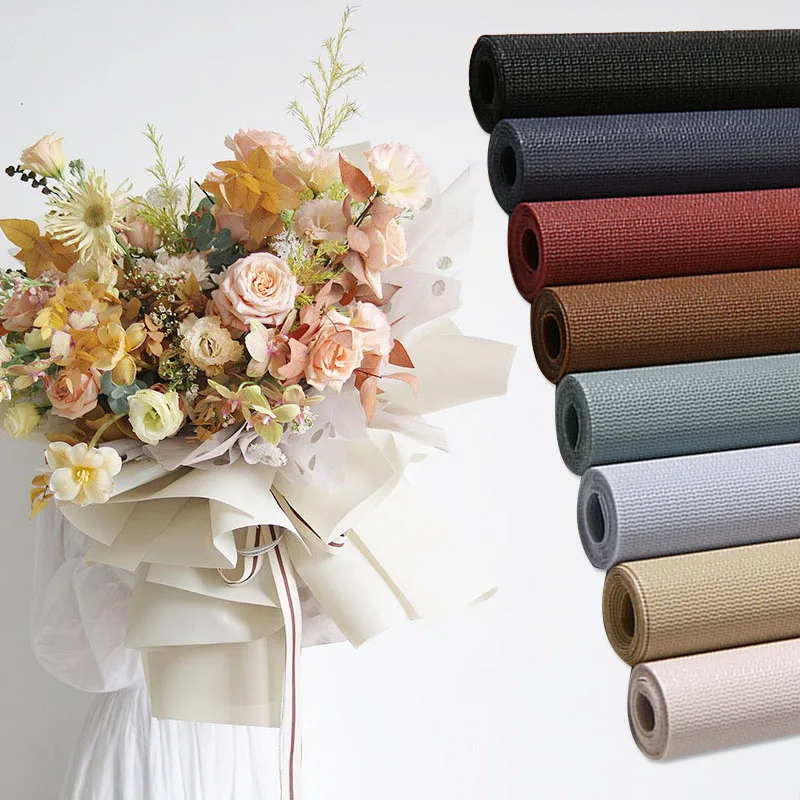 20pcs 60*60cm Plastic Paper Flower Bouquet Wrapping Paper For Florist