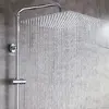 8/10/12 Inch Rainfall Shower Heads Stainless Steel Square Showerhead Ultra Thin Waterfall Shower Head Pressurized Shower Head 2