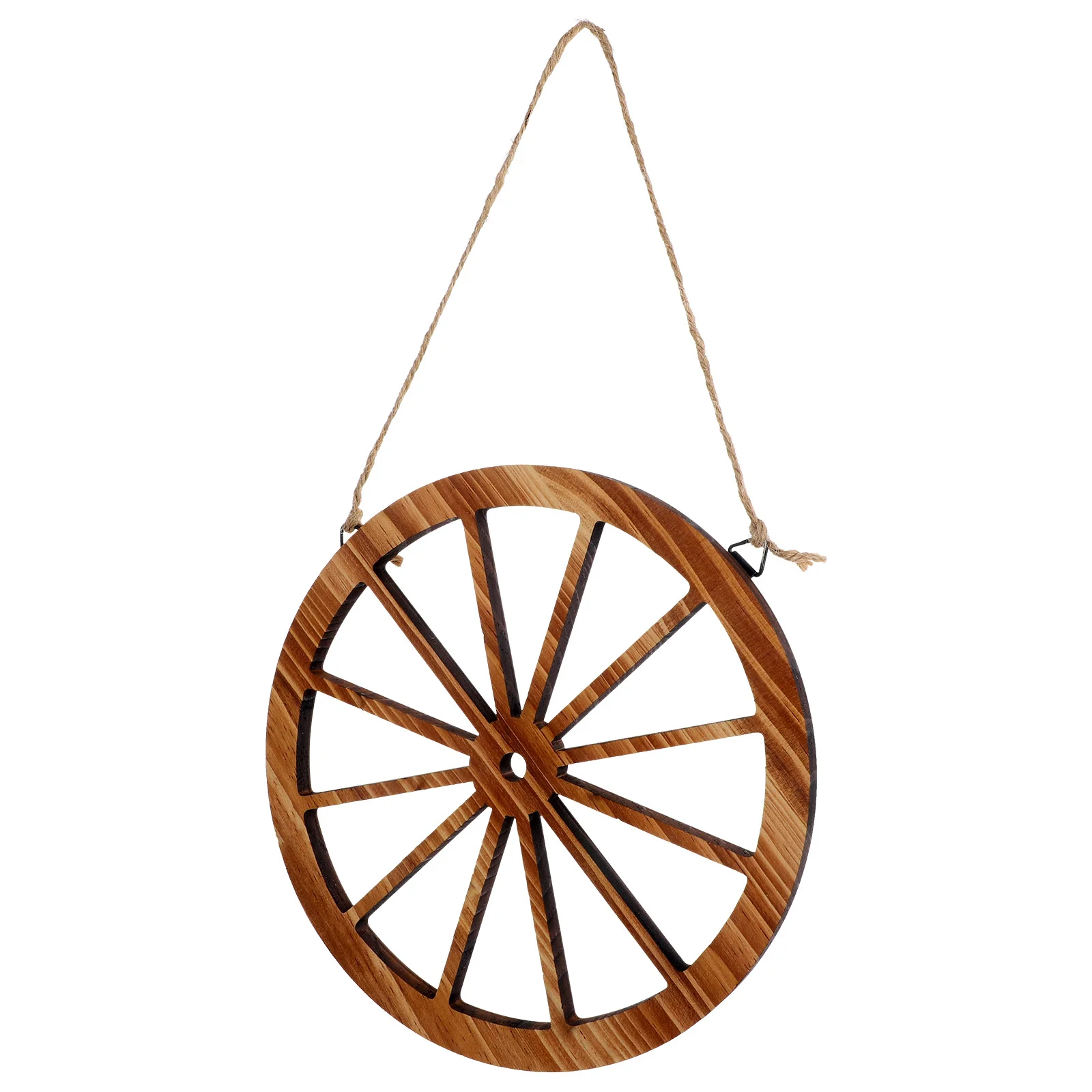 

Office Decor Old West Wooden Wagon Wall Home Wheel Sculpture Ornament Vintage