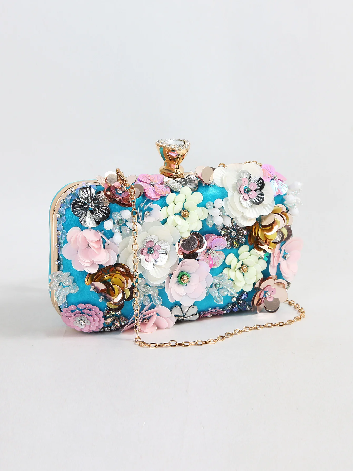 Flower Clutch Evening Women Bags Wedding Purses Bridal Handbags Party Handmade Rhinestones Y2k Female Luxury Fashion Retro New