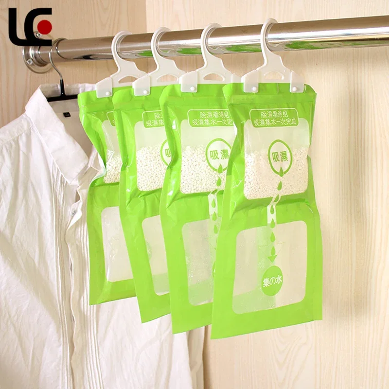 

5-piece Moisture Absorber Bags Hanging Closet Dehumidification Bag Prevent Moisture and Mold Water Absorbent Waterfall Removal