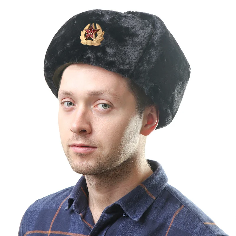 Ushanka Hat Winter Trapper Hats for Men Winter Ski Hat with Winter Ear Flap and Ski Windproof Mask Warm Trooper Hunting Hat