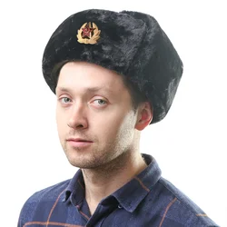 Ushanka Hat Winter Trapper Hats for Men Winter Ski Hat with Winter Ear Flap and Ski Windproof Mask Warm Trooper Hunting Hat