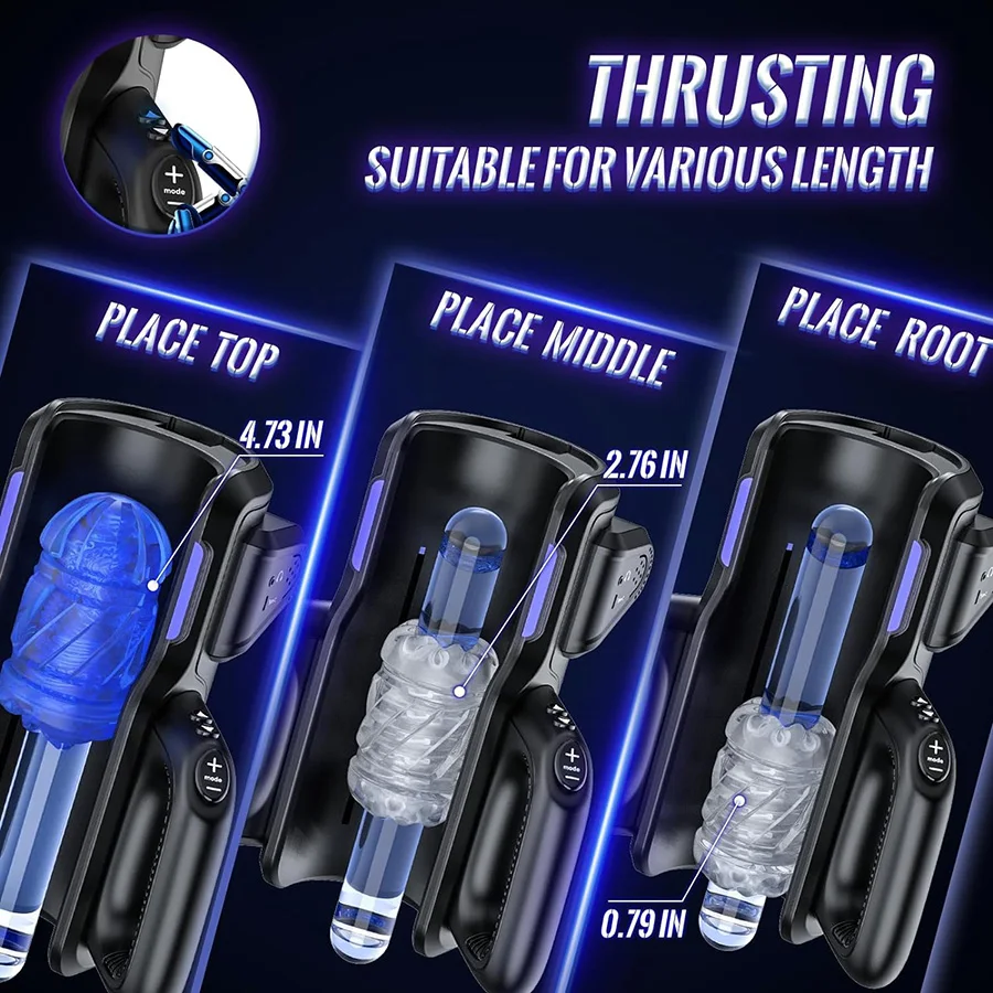 HeartCaptor Electric Male Masturbator Cup Automatic Telescopic Thrusting Handsfree Adult Toy - Details 46