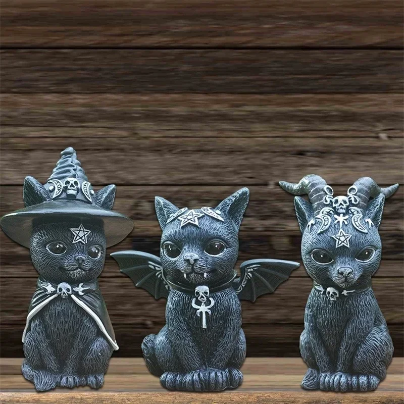 Garden Decoration Witch Succubus Demon Cat Sculpture Kitten Resin Yard Home Ornament Outdoor Magic Craft Gothic Cat Hallowe 1 Garden Decoration Witch Succubus Demon Cat Sculpture Kitten Resin Yard Home Ornament Outdoor Magic Craft Gothic Cat Hallowe 1