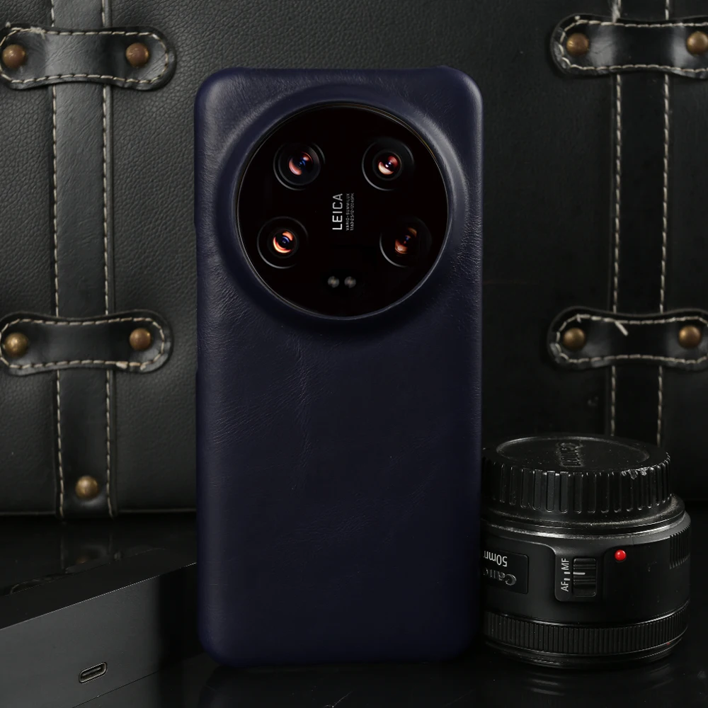 Premium Cowhide Genuine Leather Case with Oil Wax Finish - Real Leather Protective Cover