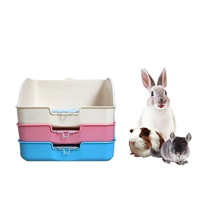 Bunny Potty Puppy Pad Holder Tray Guinea Litter Box Corner Cat Litter Box  Rabbit Toilet Pet Cage Chinchilla Toilet - AliExpress