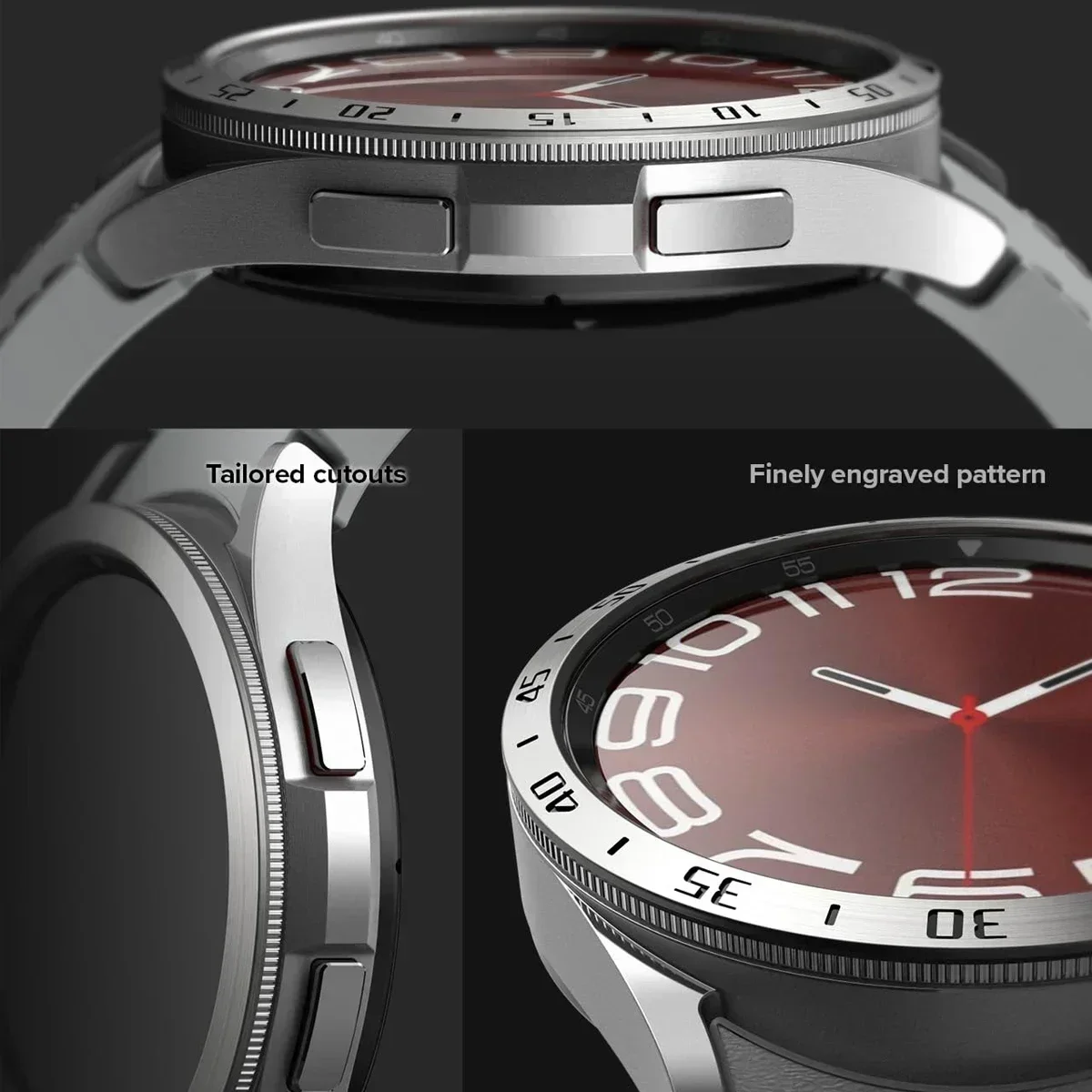 Elegant Metal Bezel Ring with Time/Speed Scale Protective Cover