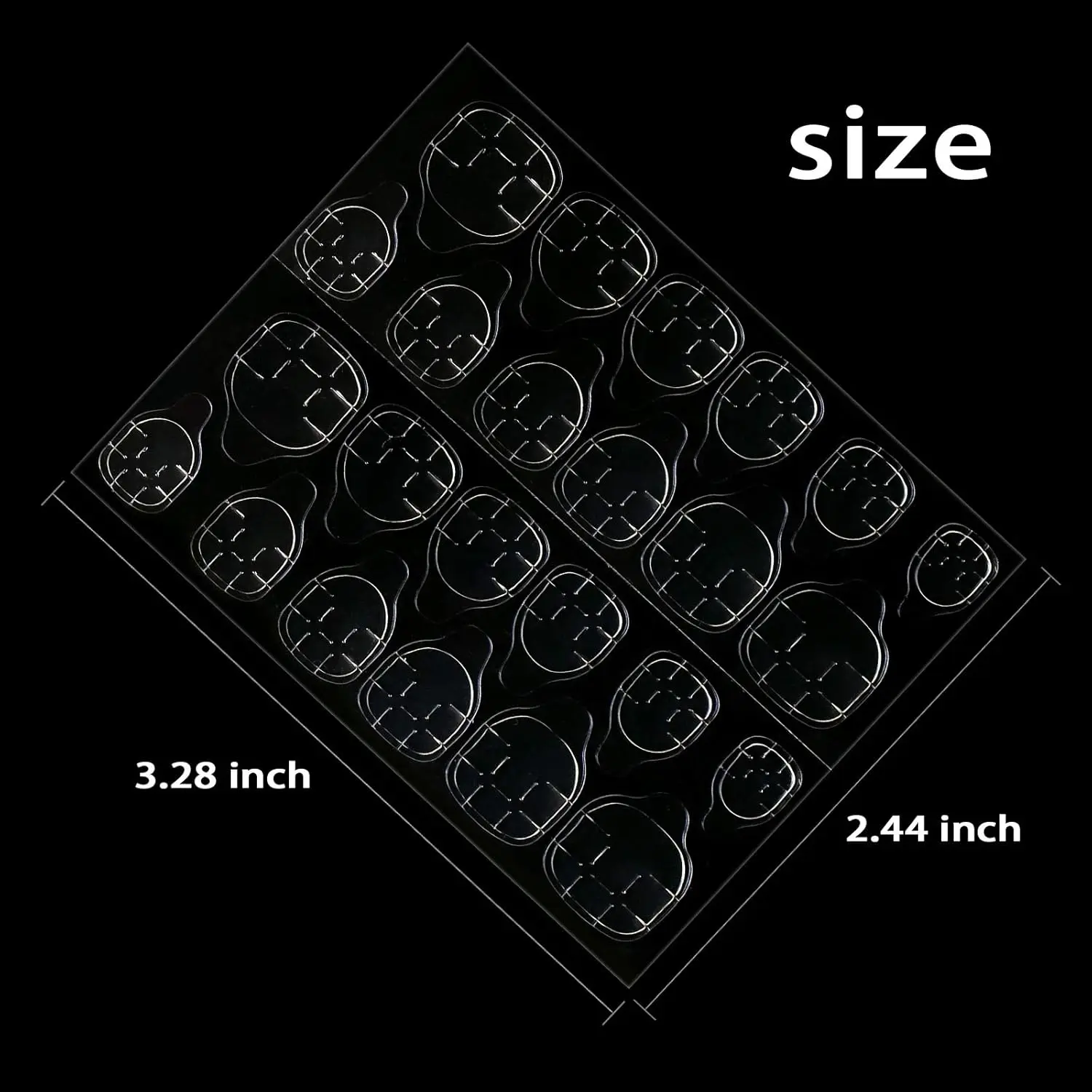 288 Pieces (12 Photos) Waterproof and Breathable Sheets Double-Sided Stickers Can Stick Fake Nails Strong Adhesive Nail Stickers Transparent and Flexible for Manicure