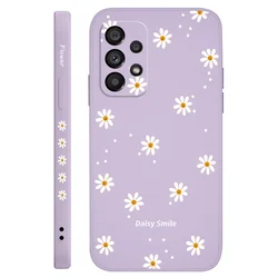 Smiling Daisy Phone Case - Vibrant Floral Design Cover - Samsung A52S(A52)5G (Light Purple)