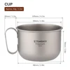 TOMSHOO Titanium Cup Outdoor Mug with Lid Coffee Cup Backpacking Hiking Camping Tableware Travelling 5