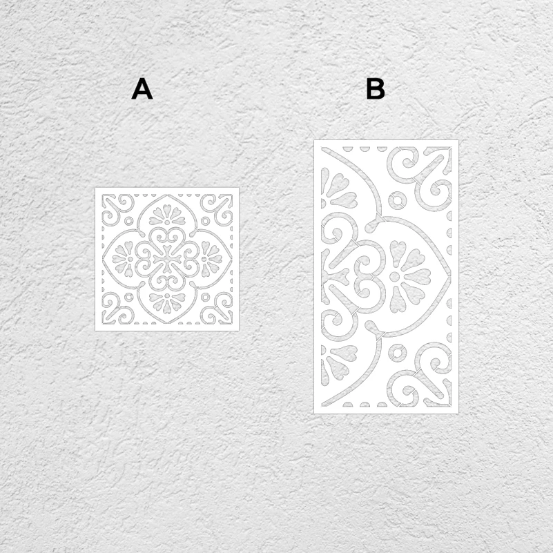 estencil decorativo para decoracao de pintura parede 01