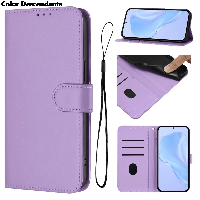 Premium PU Leather Flip Phone Case with Holder and Wallet Cover