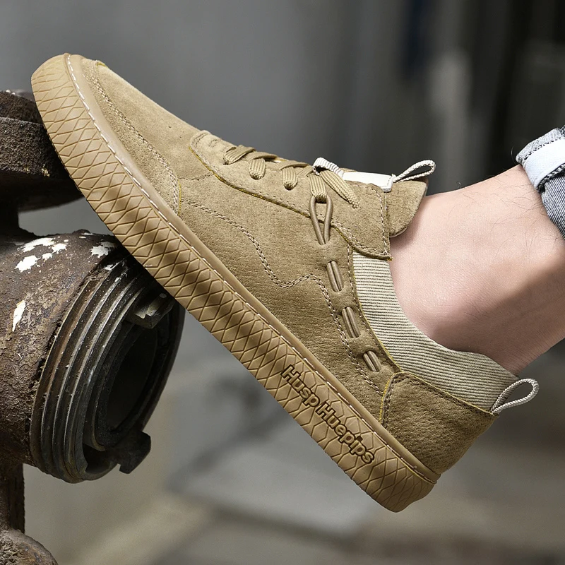 

2022 New Casual Brand Shoes for Men Retro Suede Leather Shoes Men Young Boy Non-Slip Walking Shoes Mens Fashion Sneakers Classic