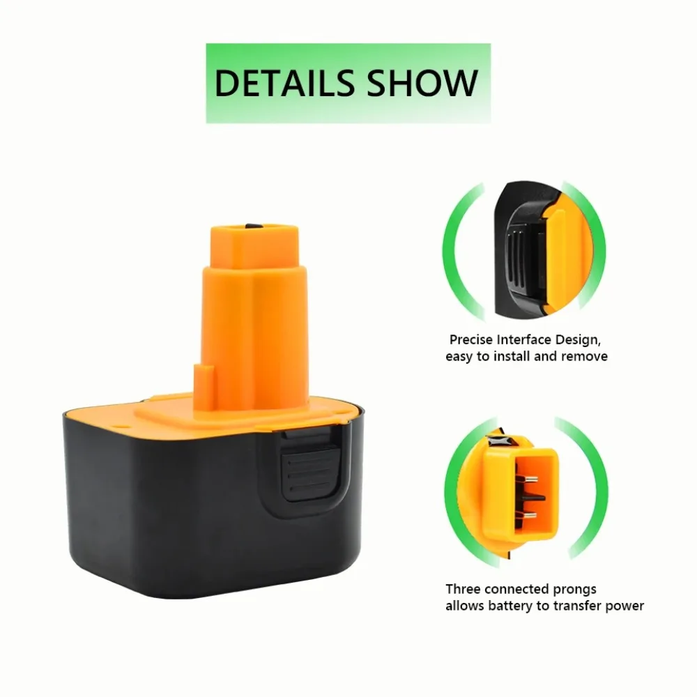 

12V 4800mAh Tool battery for Dewalt DE9074 DC9071 DE9037 DE9071 DE9075 DW9071 DW9072 DW9074 DC727 DC756 DC980 DC981 DW0