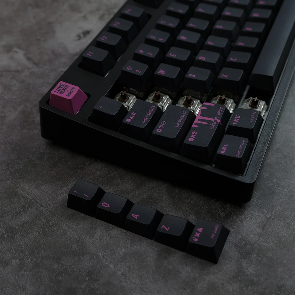 Love Death Robot Keycaps Theme PBT Sublimation Mechanical Keyboard