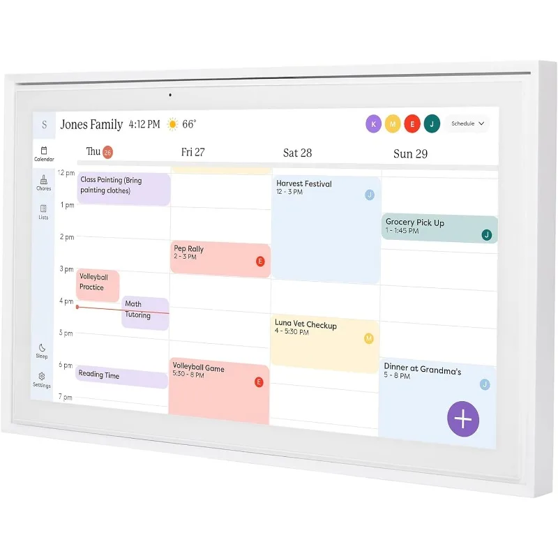 

Skylight Calendar: 15 inch Digital Calendar & Chore Chart, Smart Touchscreen Interactive Display for Family