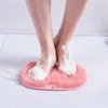 Silicone Rub Back Brush Bathroom Non-slip Wash Foot Pad Massage Shower Mat with Sucker Bath Massage Foot Exfoliating Brush Pad 3